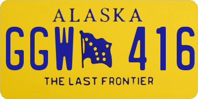 AK license plate GGW416