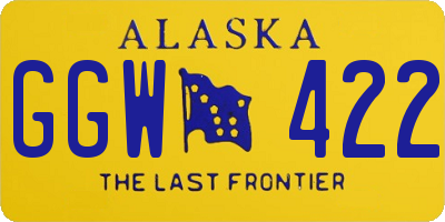 AK license plate GGW422