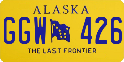 AK license plate GGW426