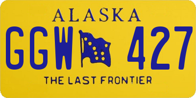 AK license plate GGW427