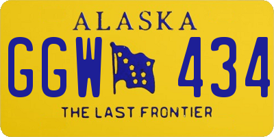 AK license plate GGW434