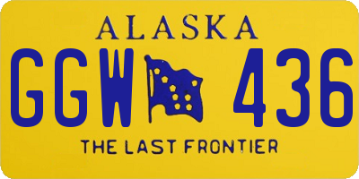 AK license plate GGW436