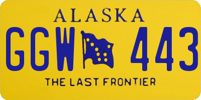 AK license plate GGW443
