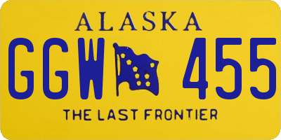 AK license plate GGW455