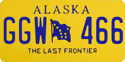 AK license plate GGW466
