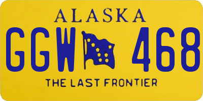 AK license plate GGW468