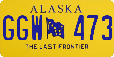 AK license plate GGW473