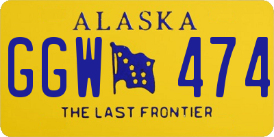 AK license plate GGW474