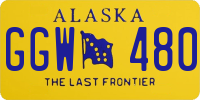 AK license plate GGW480