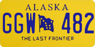 AK license plate GGW482