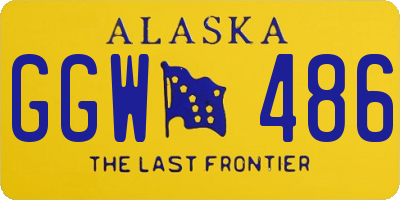 AK license plate GGW486