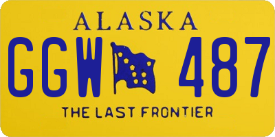 AK license plate GGW487