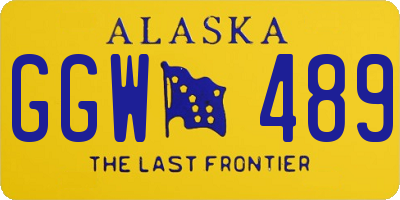 AK license plate GGW489