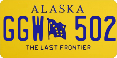 AK license plate GGW502