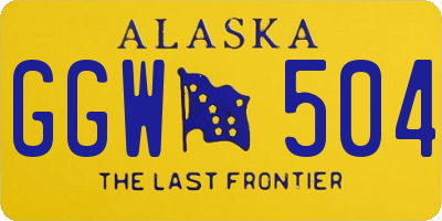 AK license plate GGW504
