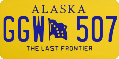 AK license plate GGW507