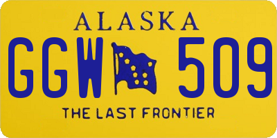 AK license plate GGW509