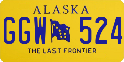 AK license plate GGW524