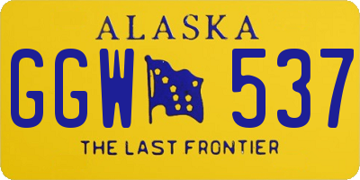 AK license plate GGW537