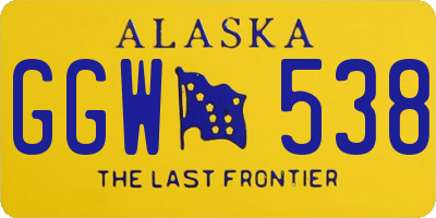 AK license plate GGW538