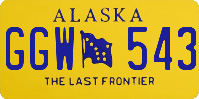 AK license plate GGW543