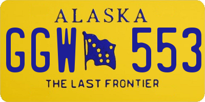 AK license plate GGW553