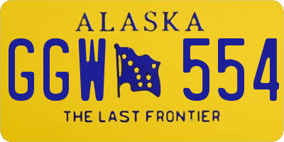 AK license plate GGW554