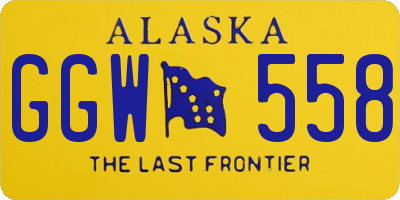 AK license plate GGW558