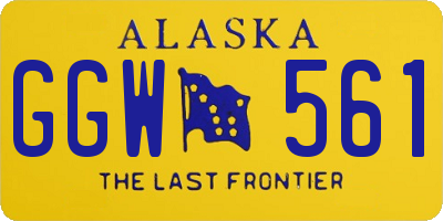 AK license plate GGW561