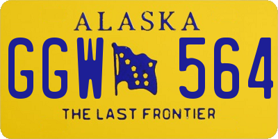 AK license plate GGW564