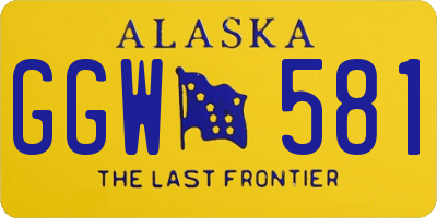 AK license plate GGW581