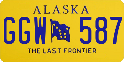 AK license plate GGW587