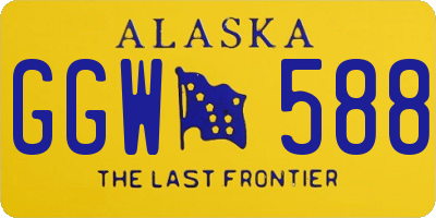 AK license plate GGW588