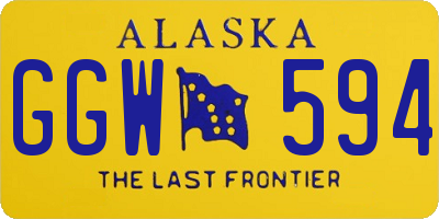AK license plate GGW594