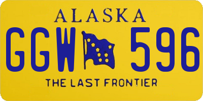 AK license plate GGW596