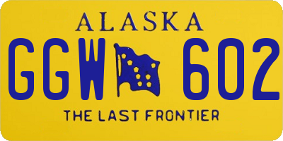 AK license plate GGW602