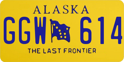 AK license plate GGW614