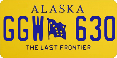 AK license plate GGW630