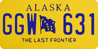 AK license plate GGW631