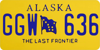 AK license plate GGW636