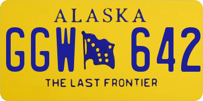 AK license plate GGW642