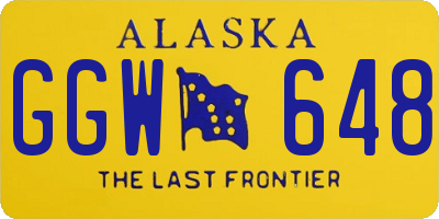 AK license plate GGW648