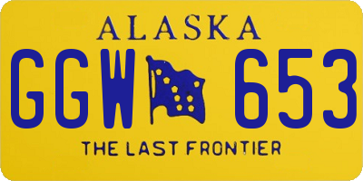 AK license plate GGW653