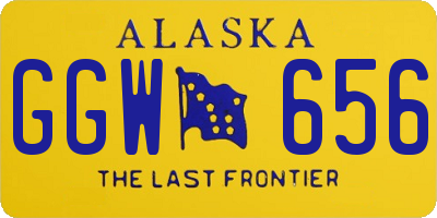 AK license plate GGW656