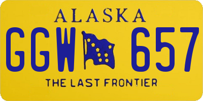 AK license plate GGW657