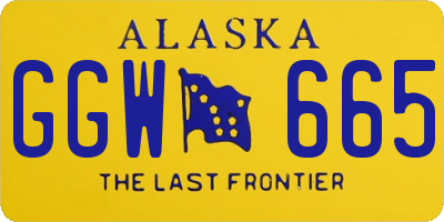 AK license plate GGW665