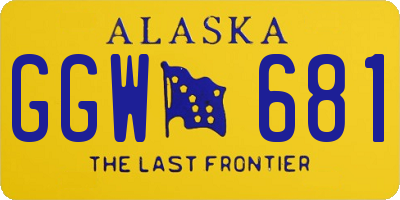 AK license plate GGW681