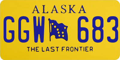 AK license plate GGW683
