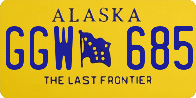 AK license plate GGW685