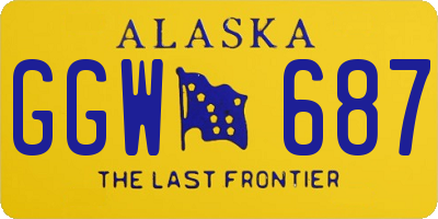 AK license plate GGW687